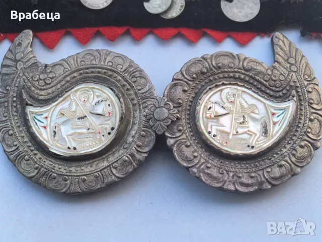 Религиозни пафти. Седеф. Религия. Св. Георги и св. Димитър , снимка 4 - Антикварни и старинни предмети - 47631040