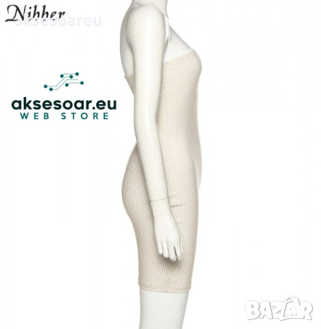 Дамска секси рокля без презрамки жени романтични мини рокли елегантно лятно парти клуб вечер мода пр, снимка 10 - Рокли - 37659988