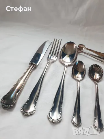 Комплект посребрени прибори, снимка 8 - Антикварни и старинни предмети - 50292651