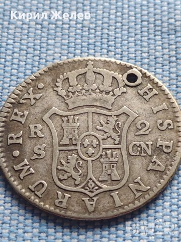 Сребърна монета 2 реала 1808г. Карлос четвърти Севиля Испания 26754, снимка 7 - Нумизматика и бонистика - 42983906