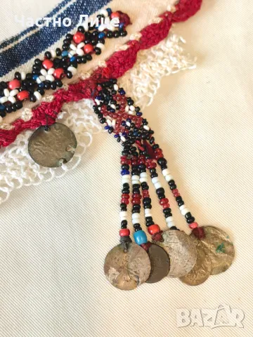 Уникален Хърцойски Женски Накит за Глава Прочелник със Сребърни Монети  19 век, снимка 4 - Антикварни и старинни предмети - 47520049