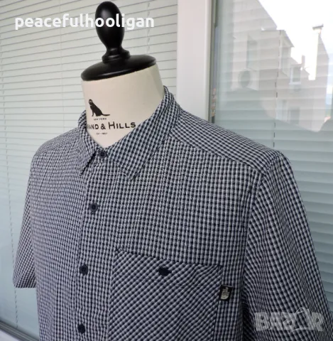 The North Face - оригинална мъжка карирана риза с къс ръкав за туризъм размер L, снимка 5 - Ризи - 48926278