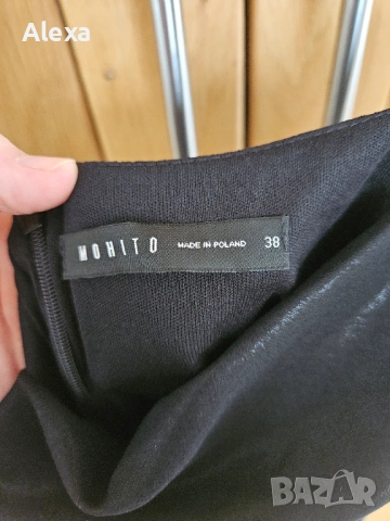Рокля Mohito размер 38 черно блестяща, снимка 2 - Рокли - 53499080