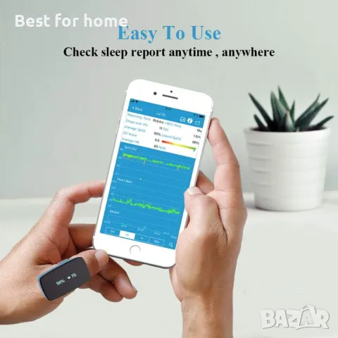 Wellue Sleep O2 Oxigen monitor кислороден монитор на съня с вибрационна аларма , снимка 9 - Уреди за диагностика - 49343922