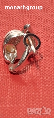 Златни обеци 18к /бяло злато/, снимка 4 - Обеци - 52163954