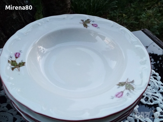 Български чинии горски слез - 6 бр., снимка 4 - Чинии - 52505513