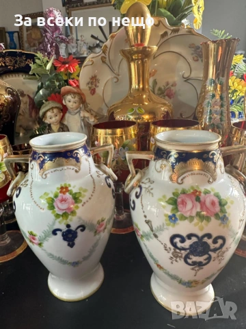 Noritake Japan  Circa 1908 - невероятно красиви две  японски вази с две ръкохватки Код P1873, снимка 6 - Вази - 53310986