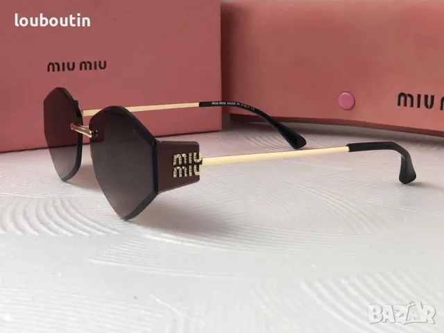 Miu 2025 дамски слънчеви очила осмоъгълник ромб 3 цвята, снимка 9 - Слънчеви и диоптрични очила - 49701623