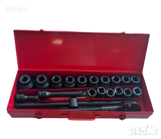 Комплект ударни вложки 3/4 с тресчотка - гедоре, снимка 4 - Други стоки за дома - 52861473