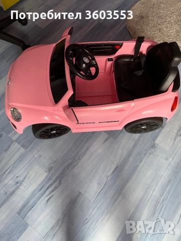 Розова детска акумулаторна Фолксваген количка, снимка 6 - Електрически играчки - 52709011