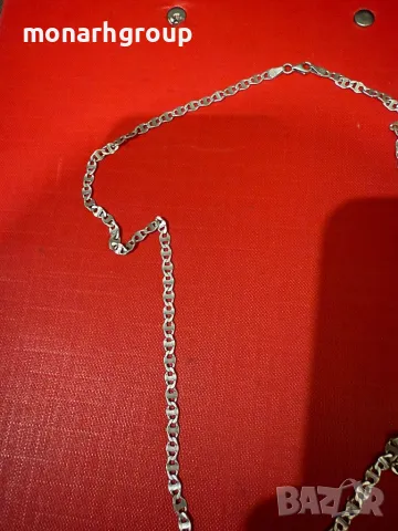 Сребърен ланец с кръст, снимка 3 - Колиета, медальони, синджири - 48723745