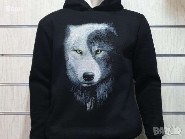 Нов мъжки суичър с дигитален печат Вълк ИН и ЯН, Серия вълци, снимка 14 - Суичъри - 27835032
