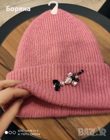 Нови зимни шапки с камъни, снимка 16 - Шапки - 43792313