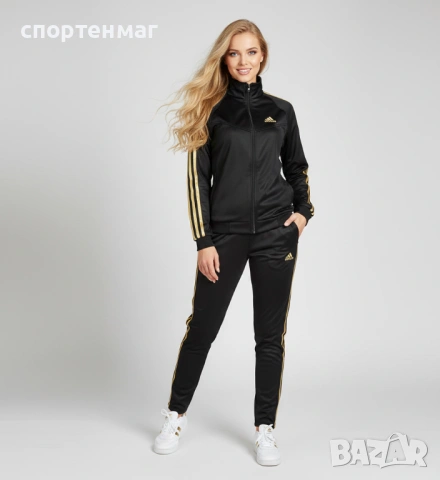 Дамски анцуг ADIDAS Rashel черен със златно, снимка 2 - Спортни екипи - 24611371