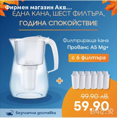 -40% ОТСТЪПКА - КАНА ПРОВАНС (TRITAN™)С 6 ФИЛТЪРА, снимка 1 - Кани - 47422336