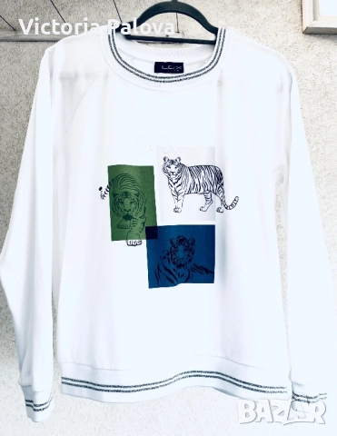 Свитшот с тигрови принтове  LOOXENT PETER HAHN, снимка 2 - Блузи с дълъг ръкав и пуловери - 52434241