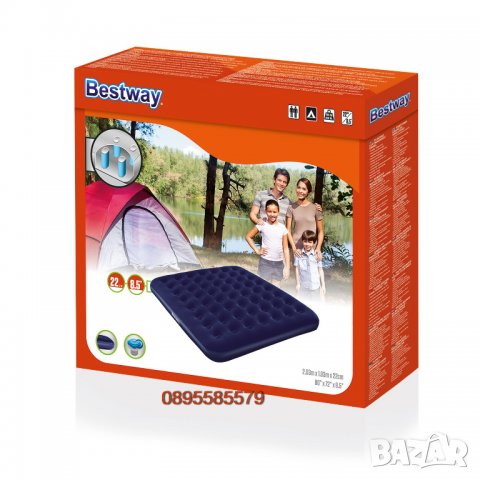 Надуваем матрак Bestway( нова стока )  203 cm x 185 cm x 22 cm, снимка 4 - Надуваеми легла - 37021571