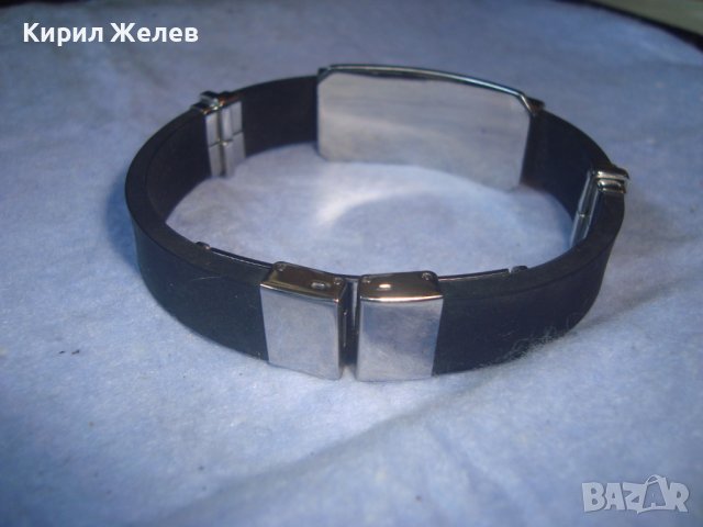 ФЕШЪН АРТ СИЛИКОНОВА СТИЛНА ГРИВНА БЛАГОРОДНА НЕРЪЖДАЕМА СТОМАНА 15523, снимка 5 - Гривни - 37064027