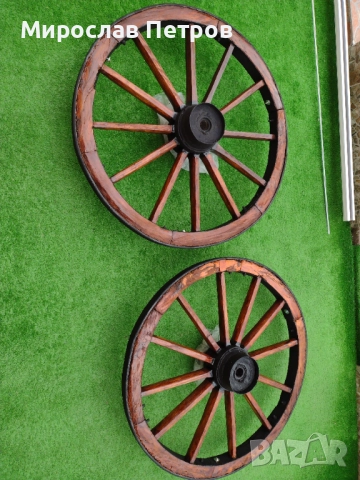 Колела от каруца-реставрирани, снимка 4 - Декорация за дома - 52575873