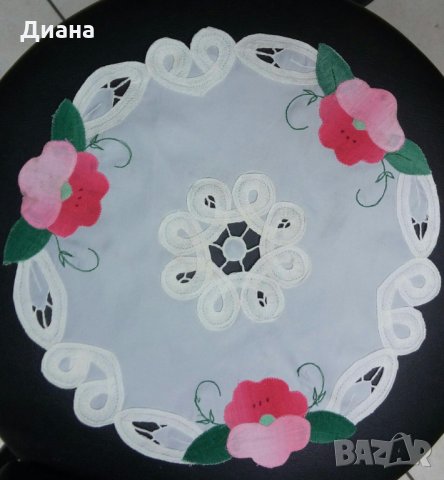 Красиви покривки и салфетки-ръчна бродерия,ръчно плетиво, снимка 13 - Покривки за маси - 28784117