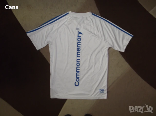 Тениски ADIDAS  мъжки,М  бяла/синьо и бяла/черно, снимка 4 - Тениски - 51253184
