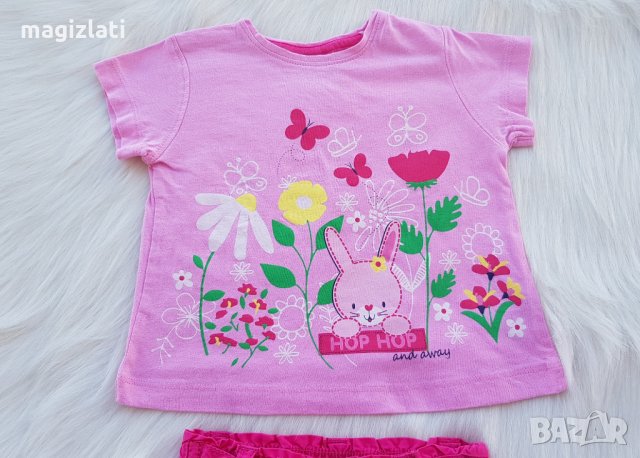 Къси панталонки и тениска 9-12 месеца , снимка 6 - Комплекти за бебе - 32991640