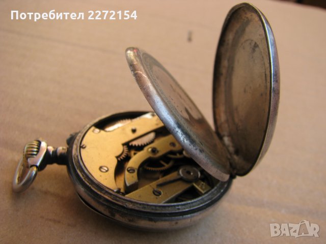 Сребърен джобен часовник , снимка 4 - Антикварни и старинни предмети - 28269258