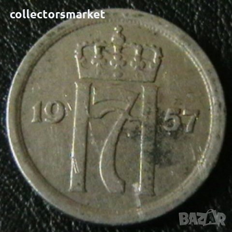 25 йоре 1957, Норвегия, снимка 2 - Нумизматика и бонистика - 28398870