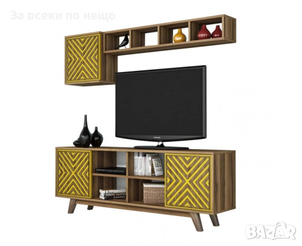 ТВ комплект Касандра 2 - цвят орех-жълт Код P1755, снимка 3 - Други - 52980553