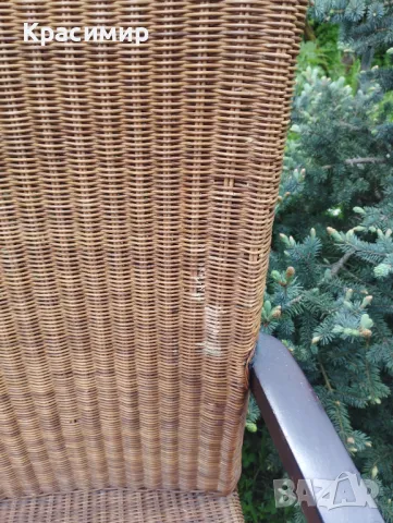 Трапезни столове, 2 бр, естествен ратан, снимка 6 - Градински мебели, декорация  - 50086526
