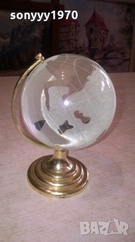 кристално кълбо-12х9см-ретро колекция, снимка 4 - Колекции - 27905272