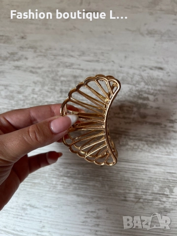 Златна шнола за коса във формата на мида ❤️, снимка 7 - Аксесоари за коса - 52119643