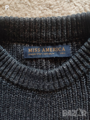 Дамски плетен пуловер Miss America, снимка 3 - Блузи с дълъг ръкав и пуловери - 53238385