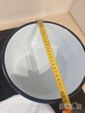 Стара емайлирана тенджера, снимка 4 - Съдове за готвене - 52678070