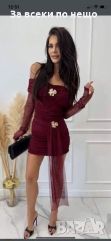 Дамска Ефектна Рокля - Налични Различни Цветове Код S384, снимка 2 - Рокли - 52685189