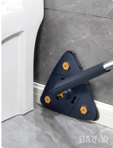 Разтегателен триъгълен MOP за почистване  360° с 3 парцала , снимка 8 - Мопове, кофи, четки и метли - 50545552