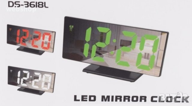 Настолен LED Часовник Smart Technology DS-3618L ,Термометър , Календар, снимка 4 - Други - 38327210