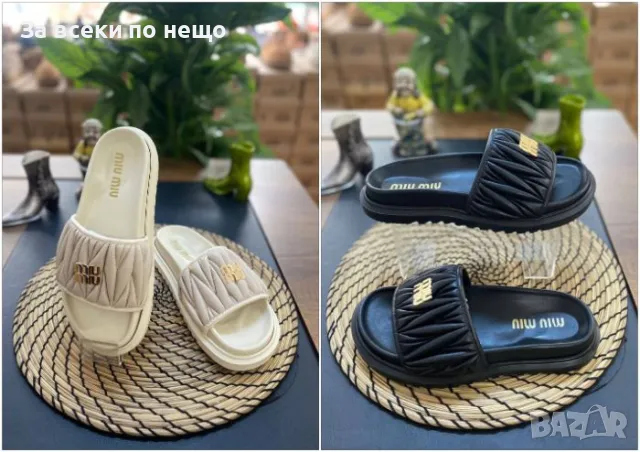 Miu Miu Дамски Чехли Миу Миу - 2 Налични Цвята Код A575