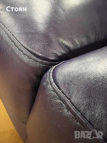 Лилав кожен ъглов диван, снимка 6 - Дивани и мека мебел - 40781388