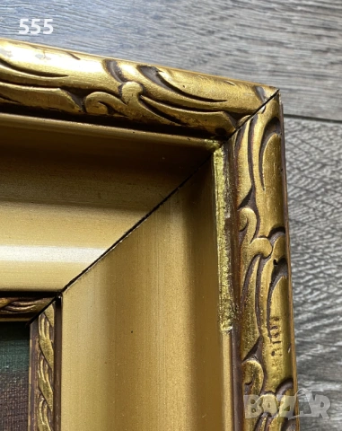 Голяма стара картина масло на платно, снимка 9 - Картини - 53218703