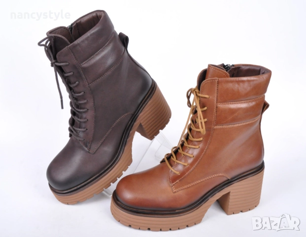 ЗИМА '25'26! Кожени дамски боти - Два цвята, снимка 10 - Дамски боти - 52659866