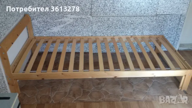 Единично легло с подматрачна рамка!, снимка 3 - Спални и легла - 50169950