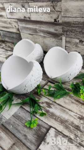  Кашпи от гипсокерамика!!, снимка 9 - Декорация за дома - 53516914