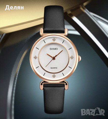 Елегантен дамски часовник, черна каишка, снимка 2 - Дамски - 27850578