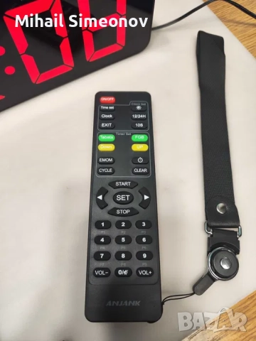 Gym Timer 15" – Дигитален LED стенен часовник с таймер и дистанционно, снимка 9 - Други - 52987063