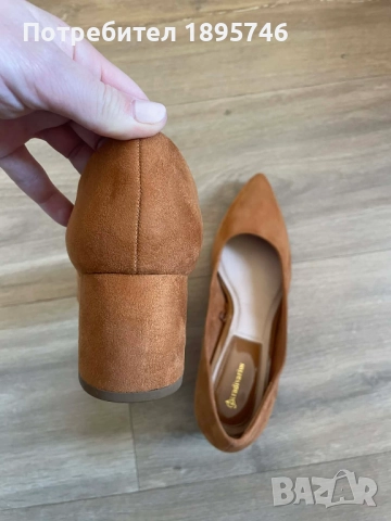 Обувки Stradivarius на ток от изкуствен велур, снимка 6 - Дамски обувки на ток - 52967148