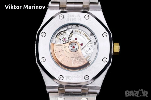 Audemars Piguet Royal Oak Automatic – Висок клас реплика, Full Iced Two Tone, снимка 5 - Луксозни - 53489378