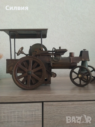 Ретро парен трактор , снимка 4 - Антикварни и старинни предмети - 53073825