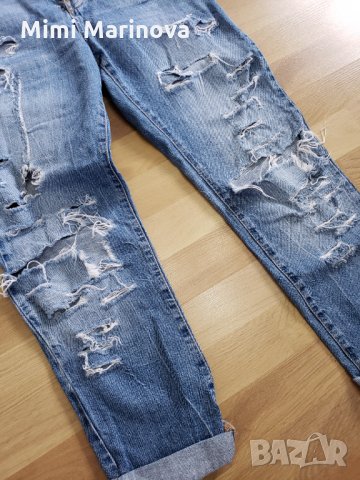 Дънки с кръпки Бершка, снимка 2 - Дънки - 32287936