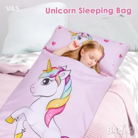 Детски топъл спален чувал с подвижна възглавница, сгъваема постелка за дрямка за момичета и момчета,, снимка 5 - Спално бельо и завивки - 49848018